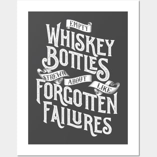 Whiskey bottles Posters and Art